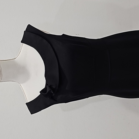 Calvin Klein Black Chic Sheath Black Dress Size 8 minimalist - Picture 9 of 16
